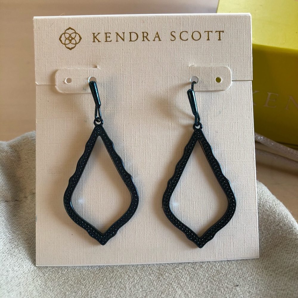 Kendra Scott Sophia Drop Earrings In Navy Gunmetal